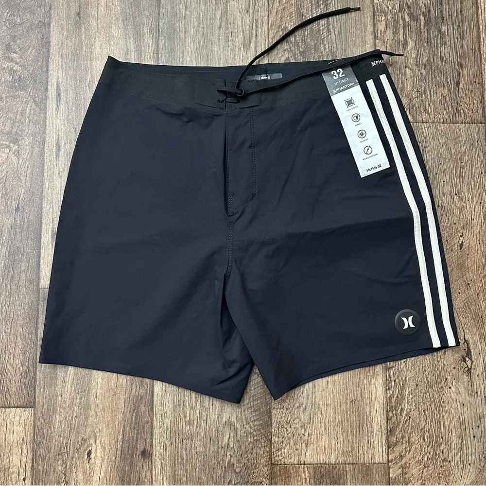 Hurley Phantom+ Stretch Boardshorts Men’s Size 32 Black